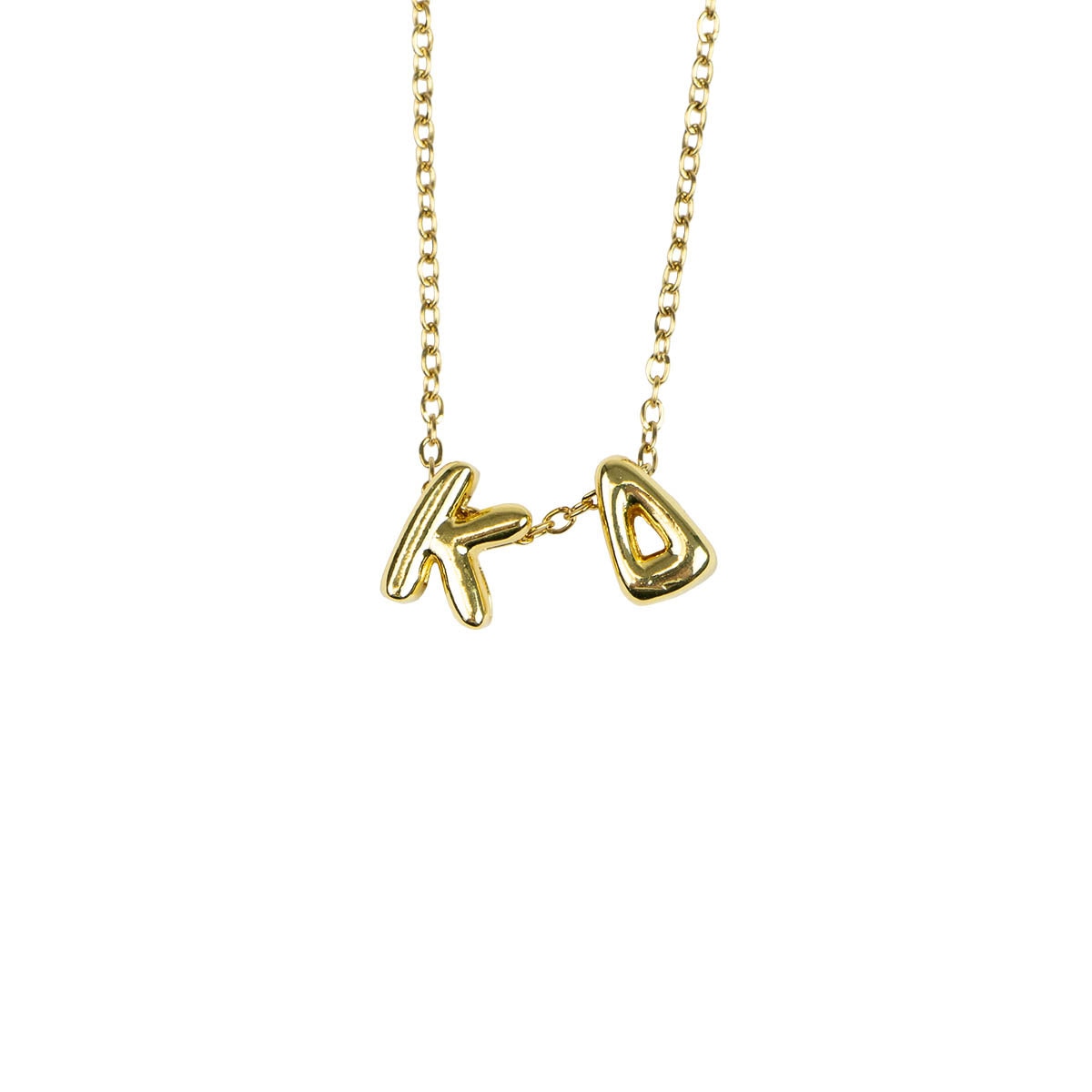 Kappa delta sorority gold bubble necklace